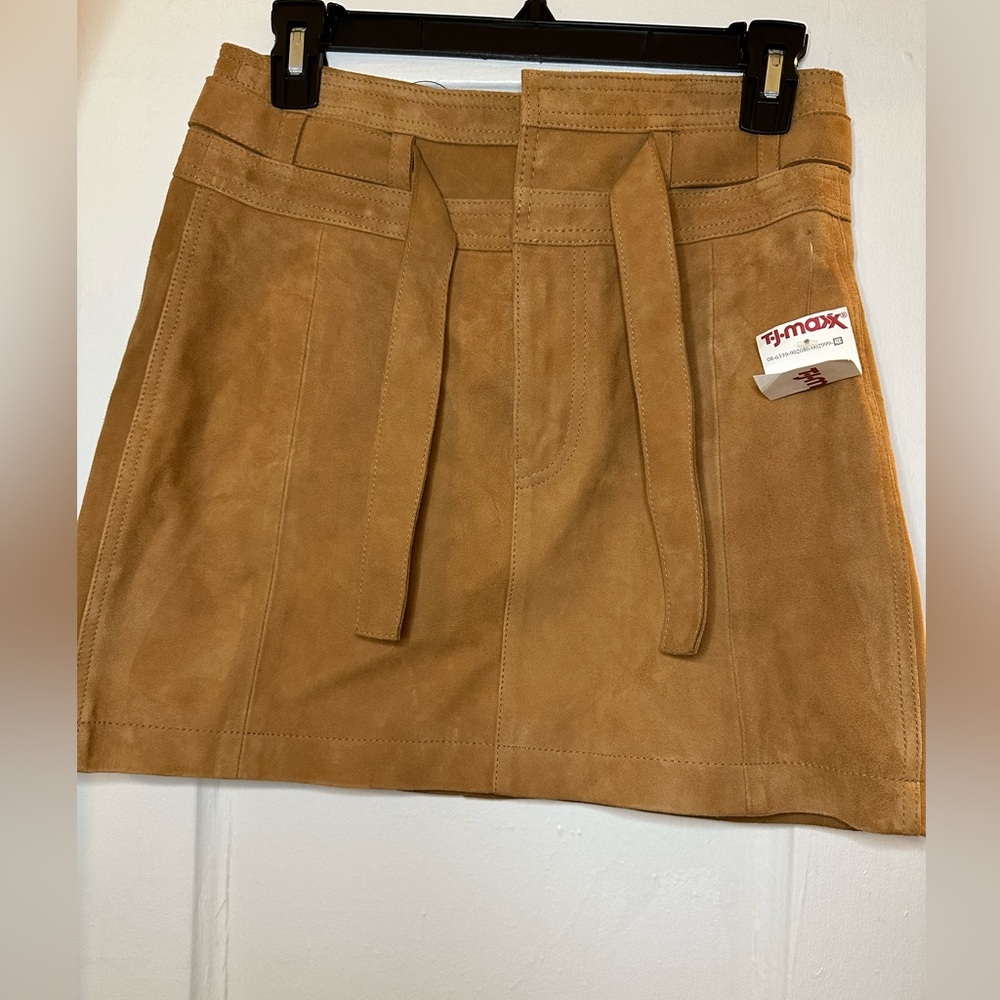 SALE FP FREE PEOPLE $148 SUEDE LEATHER SKIRT NWT